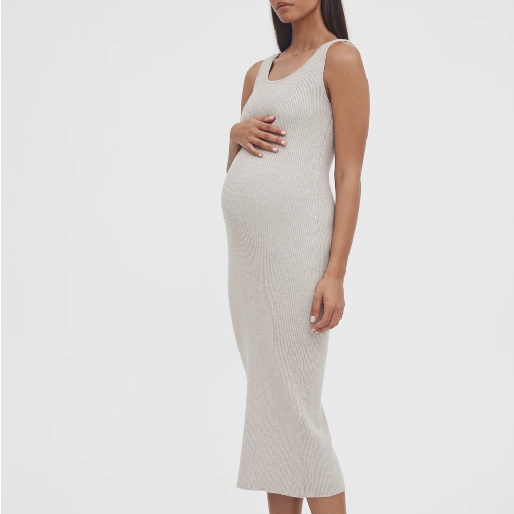 Elegant Cream Maternity Dress